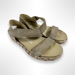 PEDRO GARCIA ruffia wrapped espadrille sandals